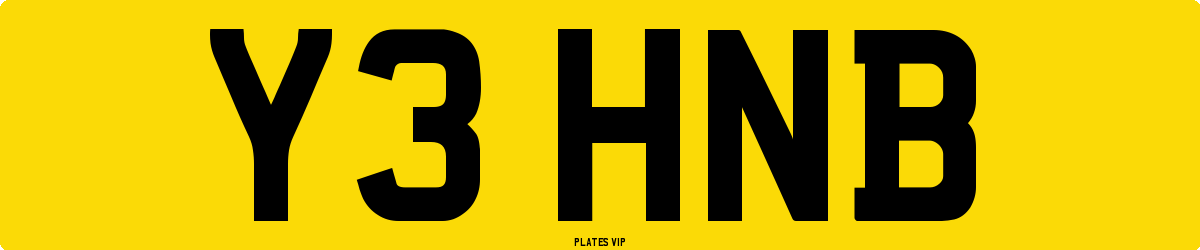Y3 HNB Number Plate