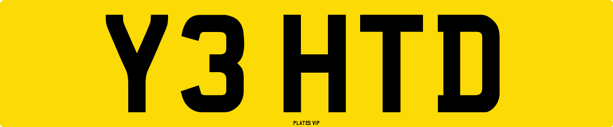 Y3 HTD Number Plate