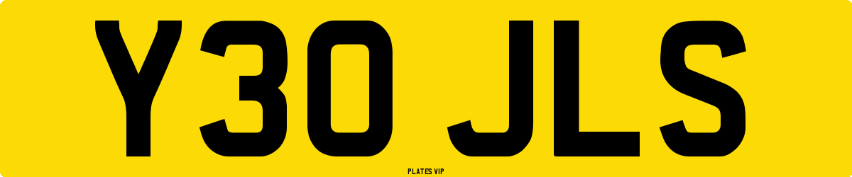 Y30 JLS Number Plate