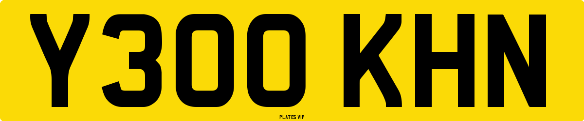 Y300 KHN Number Plate