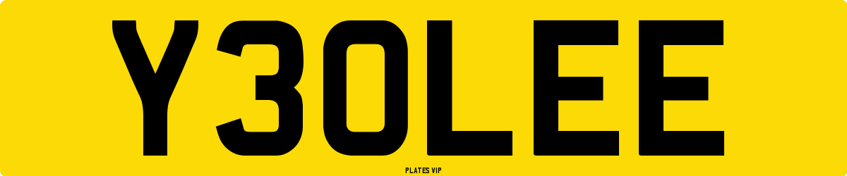 Y30LEE Number Plate