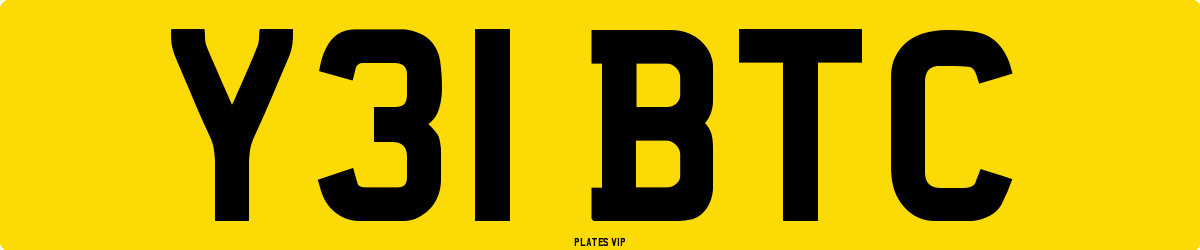 Y31 BTC Number Plate