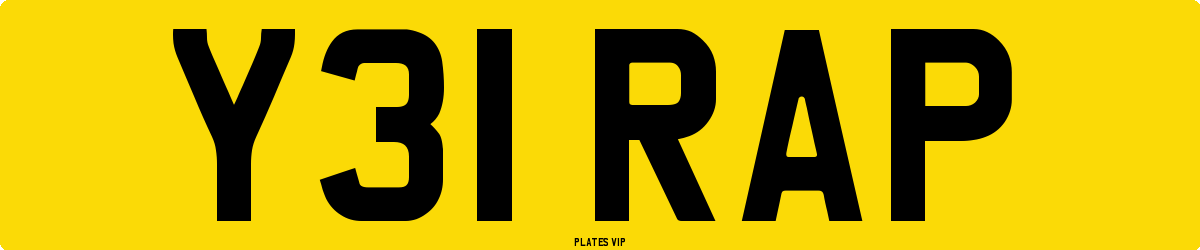 Y31 RAP Number Plate