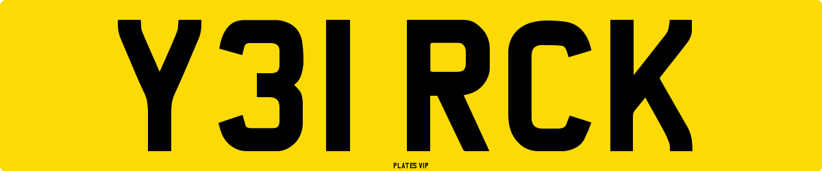 Y31 RCK Number Plate