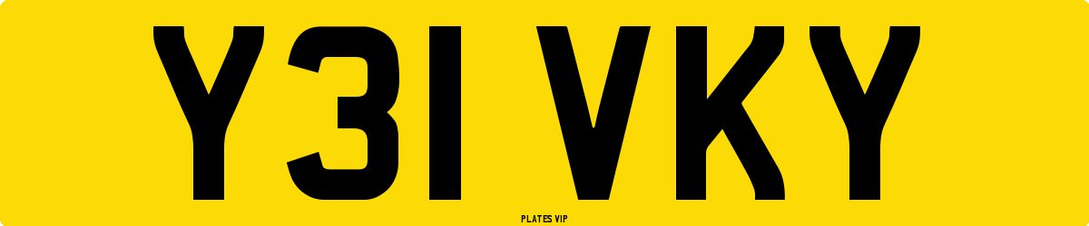 Y31 VKY Number Plate