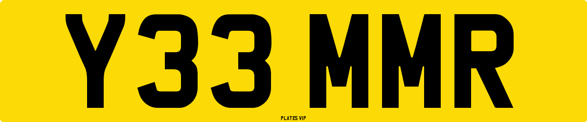 Y33 MMR Number Plate