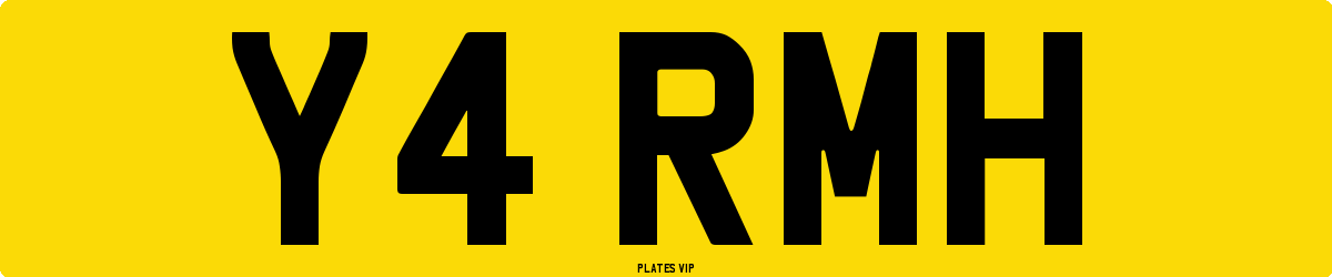Y4 RMH Number Plate