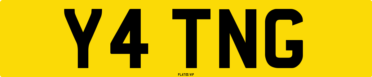 Y4 TNG Number Plate