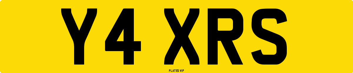 Y4 XRS Number Plate