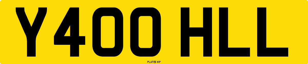 Y400 HLL Number Plate