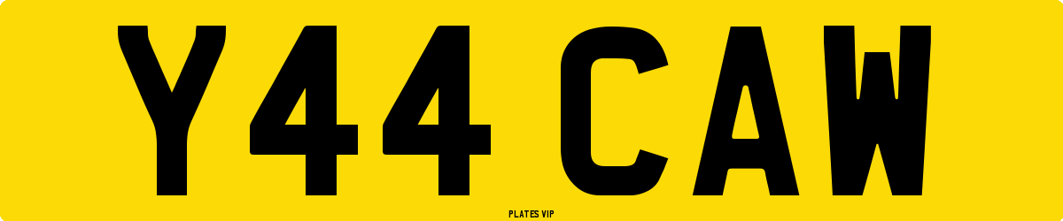 Y44 CAW Number Plate