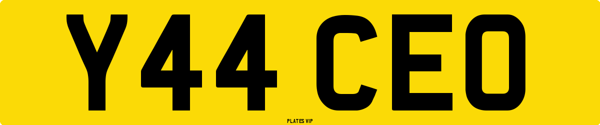 Y44 CEO Number Plate