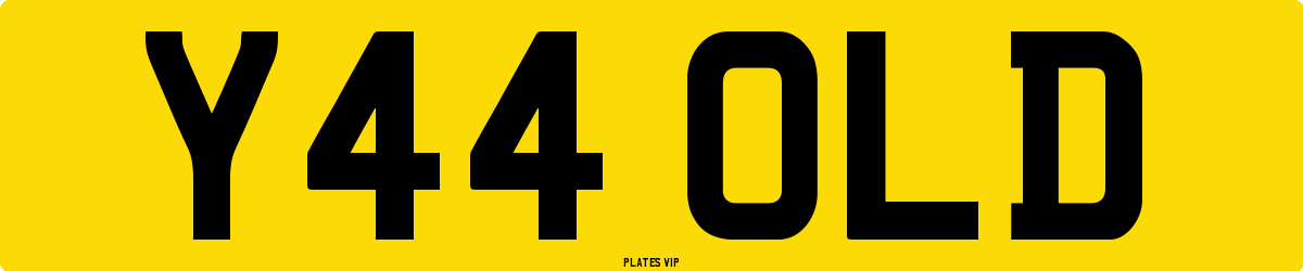 Y44 OLD Number Plate