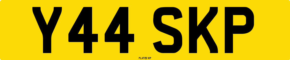 Y44 SKP Number Plate