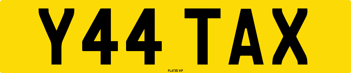 Y44 TAX Number Plate