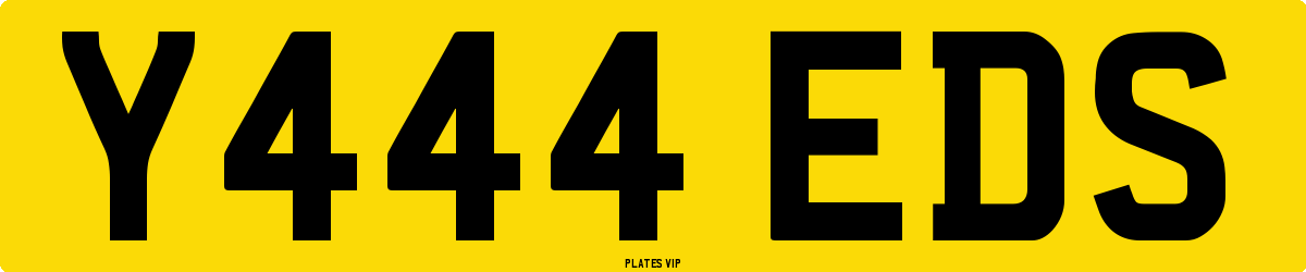 Y444 EDS Number Plate