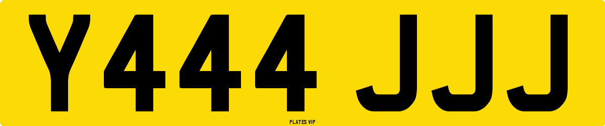 Y444 JJJ Number Plate