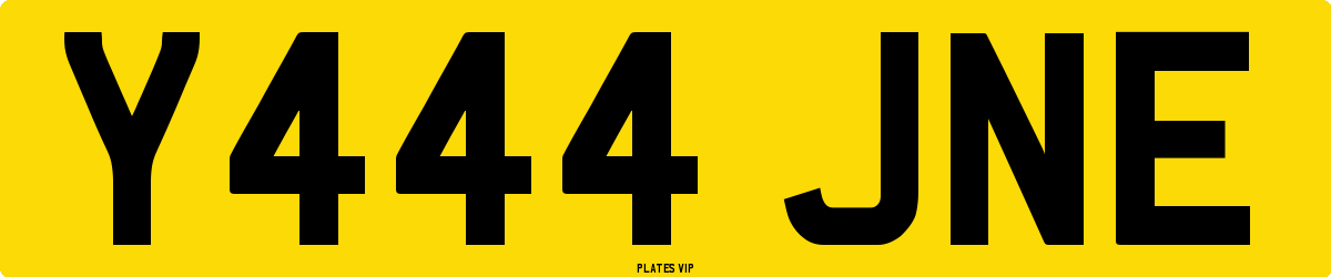 Y444 JNE Number Plate