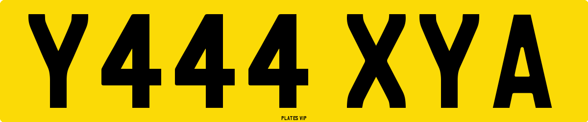 Y444 XYA Number Plate
