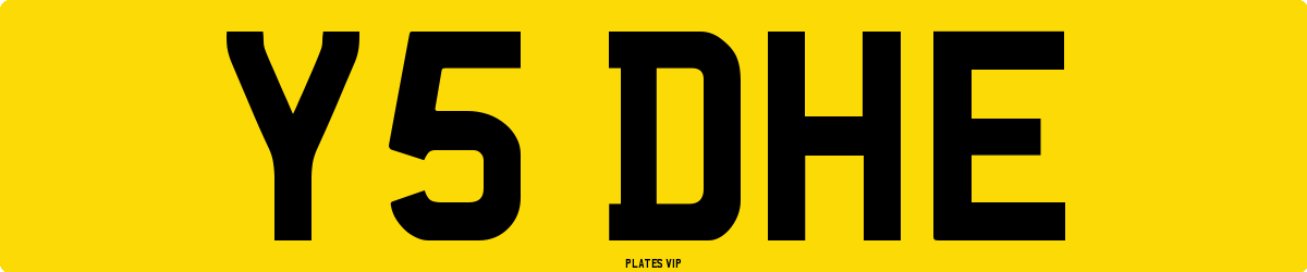 Y5 DHE Number Plate
