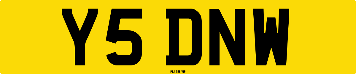 Y5 DNW Number Plate