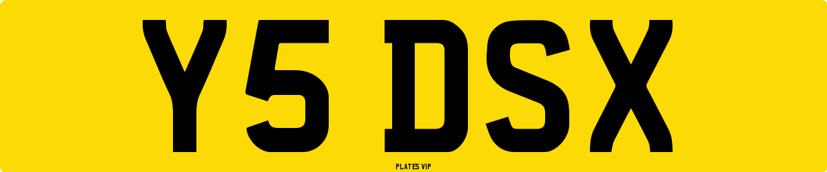 Y5 DSX Number Plate