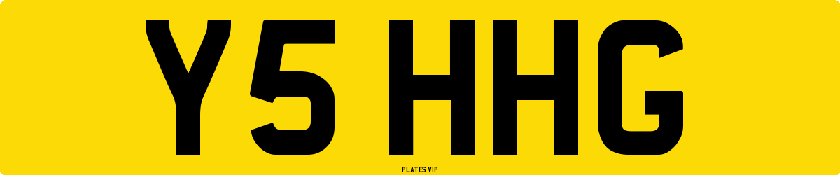 Y5 HHG Number Plate