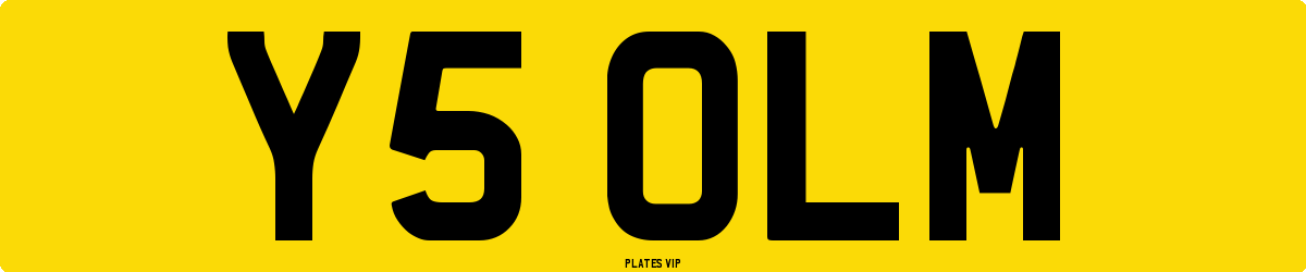 Y5 OLM Number Plate