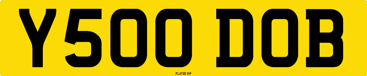Y500 DOB Number Plate
