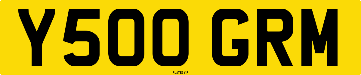 Y500 GRM Number Plate