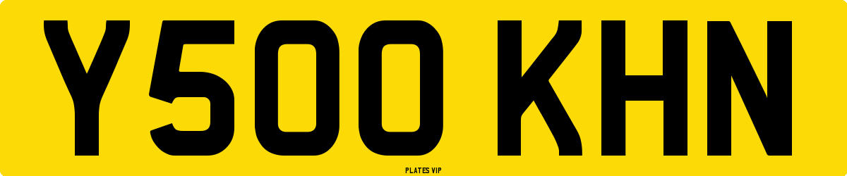 Y500 KHN Number Plate