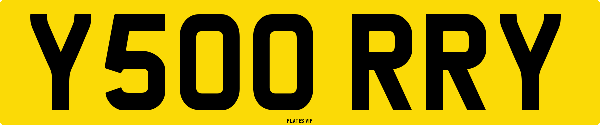 Y500 RRY Number Plate