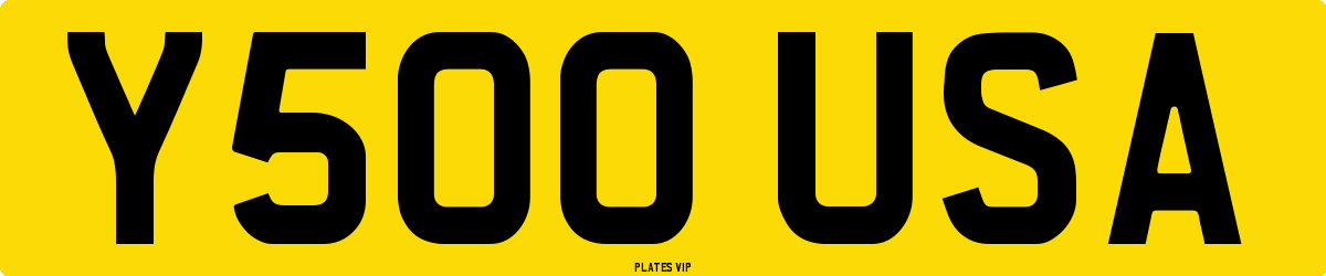Y500 USA Number Plate