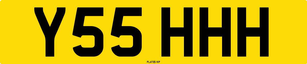 Y55 HHH Number Plate