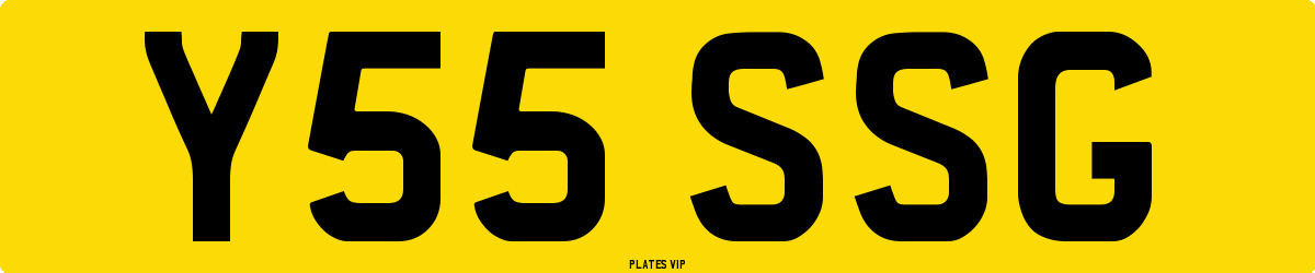Y55 SSG Number Plate