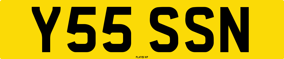 Y55 SSN Number Plate