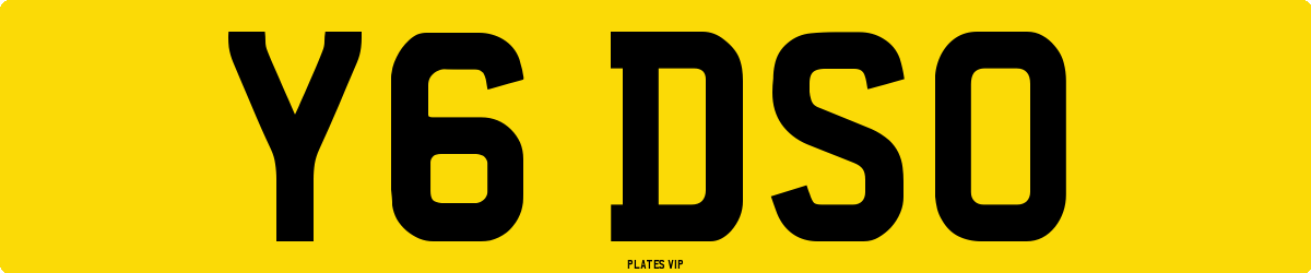 Y6 DSO Number Plate