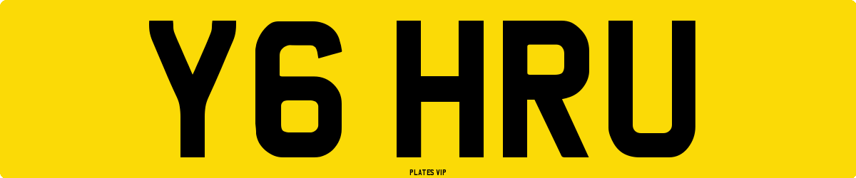 Y6 HRU Number Plate