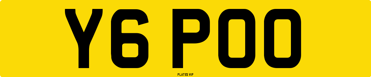 Y6 POO Number Plate
