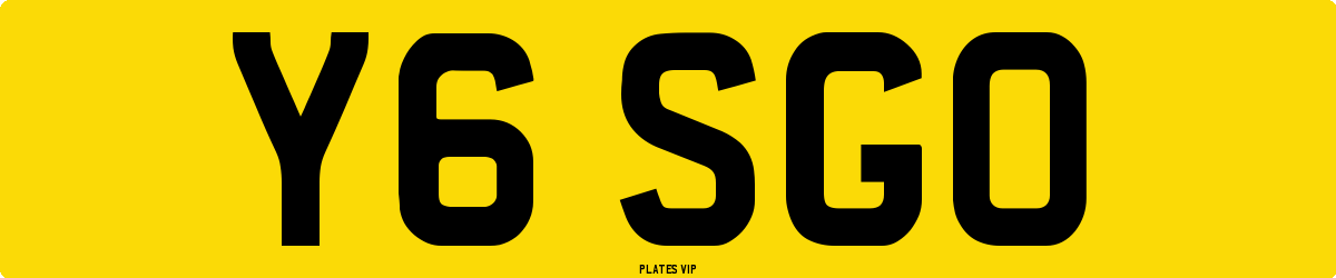 Y6 SGO Number Plate