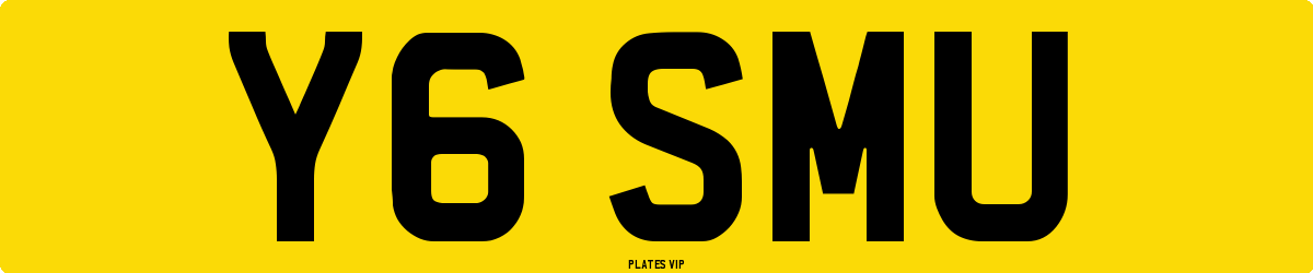 Y6 SMU Number Plate