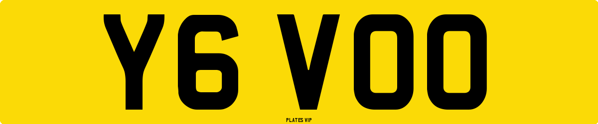 Y6 VOO Number Plate