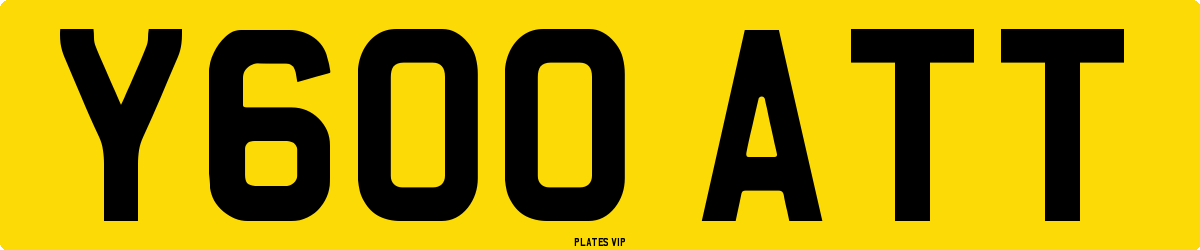 Y600 ATT Number Plate