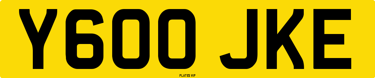 Y600 JKE Number Plate