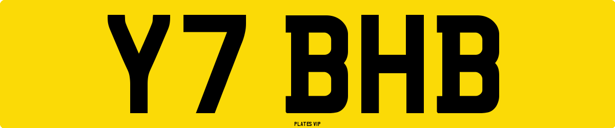 Y7 BHB Number Plate