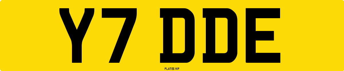 Y7 DDE Number Plate