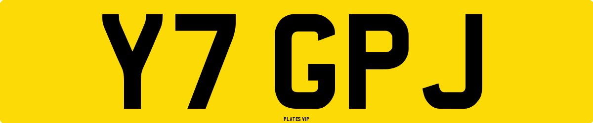 Y7 GPJ Number Plate
