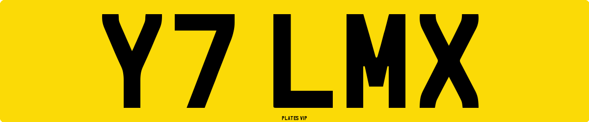 Y7 LMX Number Plate