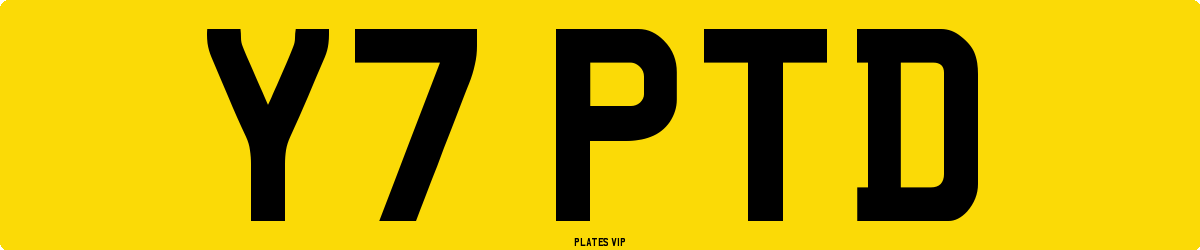 Y7 PTD Number Plate