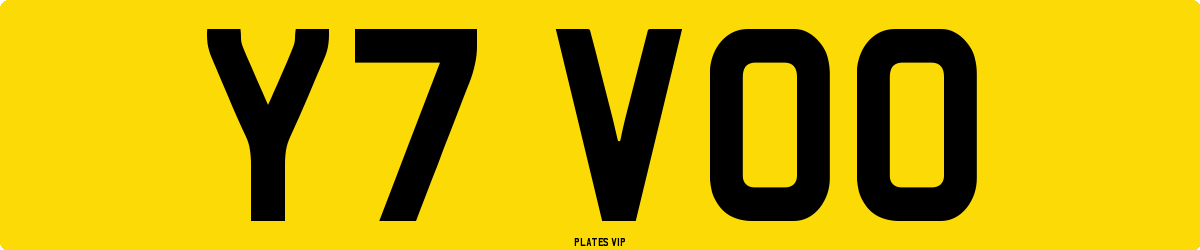 Y7 VOO Number Plate